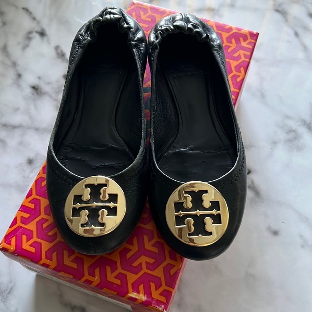 Tory Burch Reva Flats Black -6